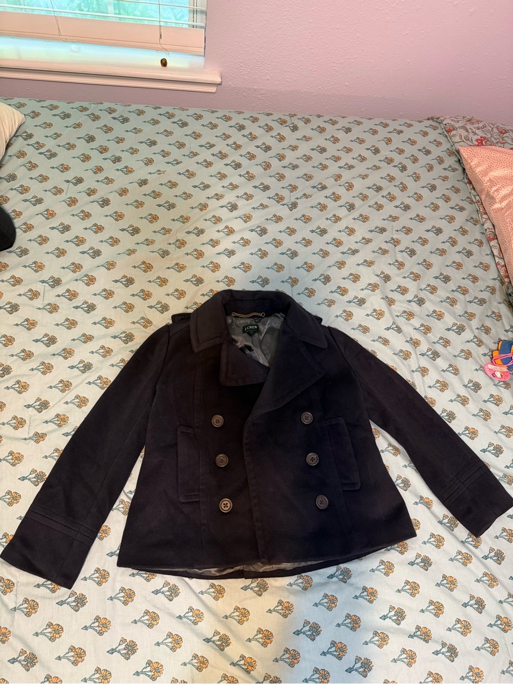 J. Crew Women's Navy Pea Coat